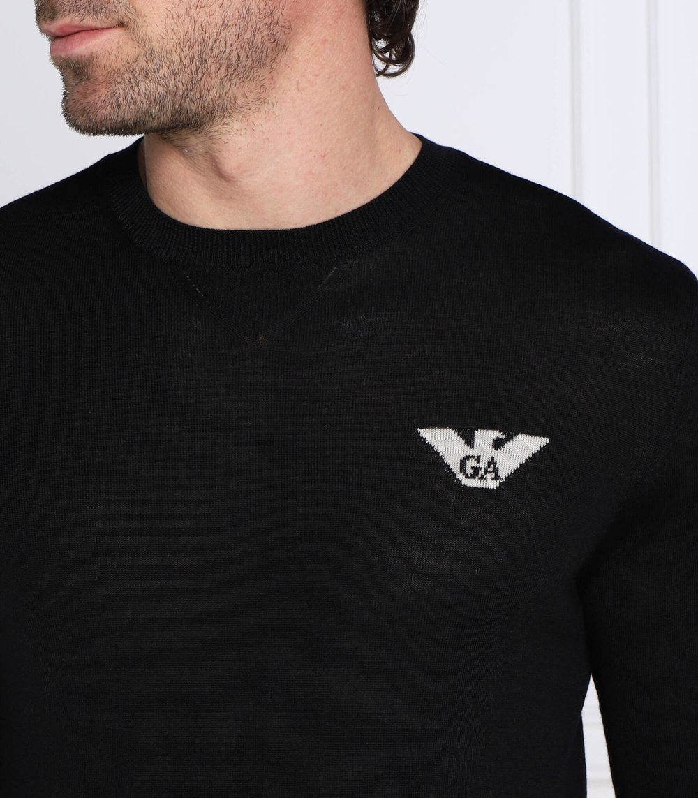 Хлопковый свитер Emporio Armani - графитовый(6L1MXG 1MJVZ)