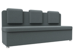 Диван кухонный прямой Маккон 3-х местный, Амур 07 серый, Рогожка, 125868