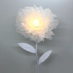 Фигура светодиодная «Нежный цветок» на стойке, d-75см, h-1,6 м, пост.свечение,220v,Белый