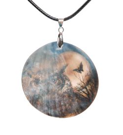 ШК-55/134-D Кулон из перламутра «Сова»