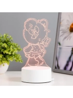 Светильник 3D ночник RISALUX «Медвежонок», LED RGB, от сети,