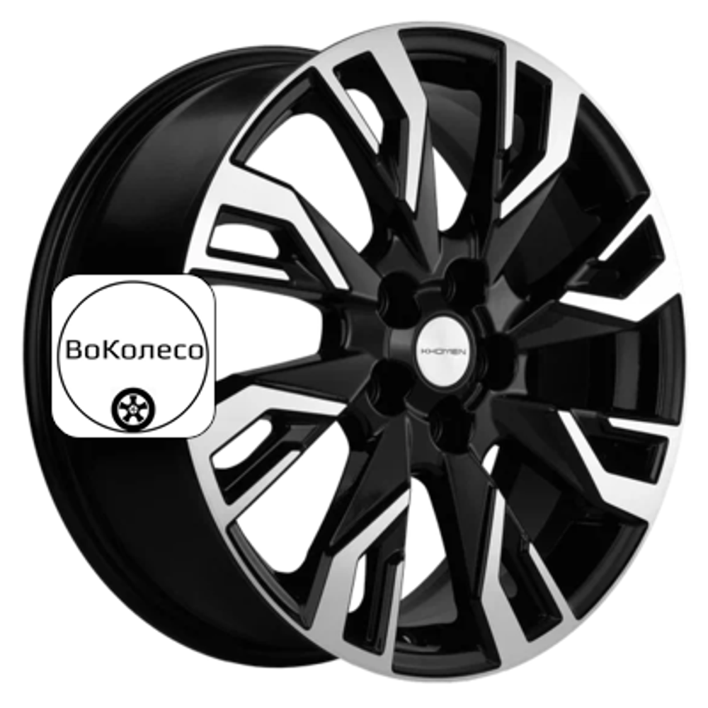 7x18/5x114,3 ET45 D66,1 KHW1809 (Teana/X-trail) Black-FP Khomen Wheels