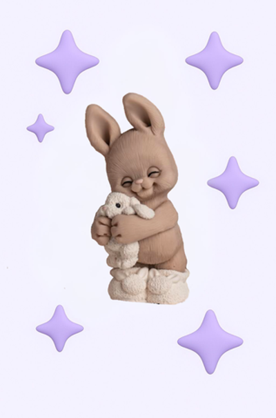 Шоколадная фигурка Зайка в тапочках, 4,5*5,5*10 см