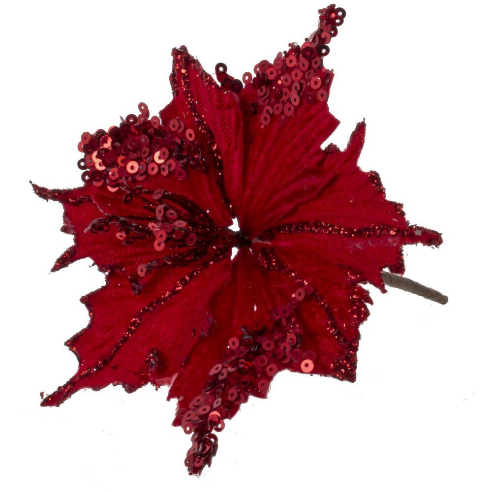 GAEM Цветок искусственный "Пуансеттия", L13 W13 H14 см