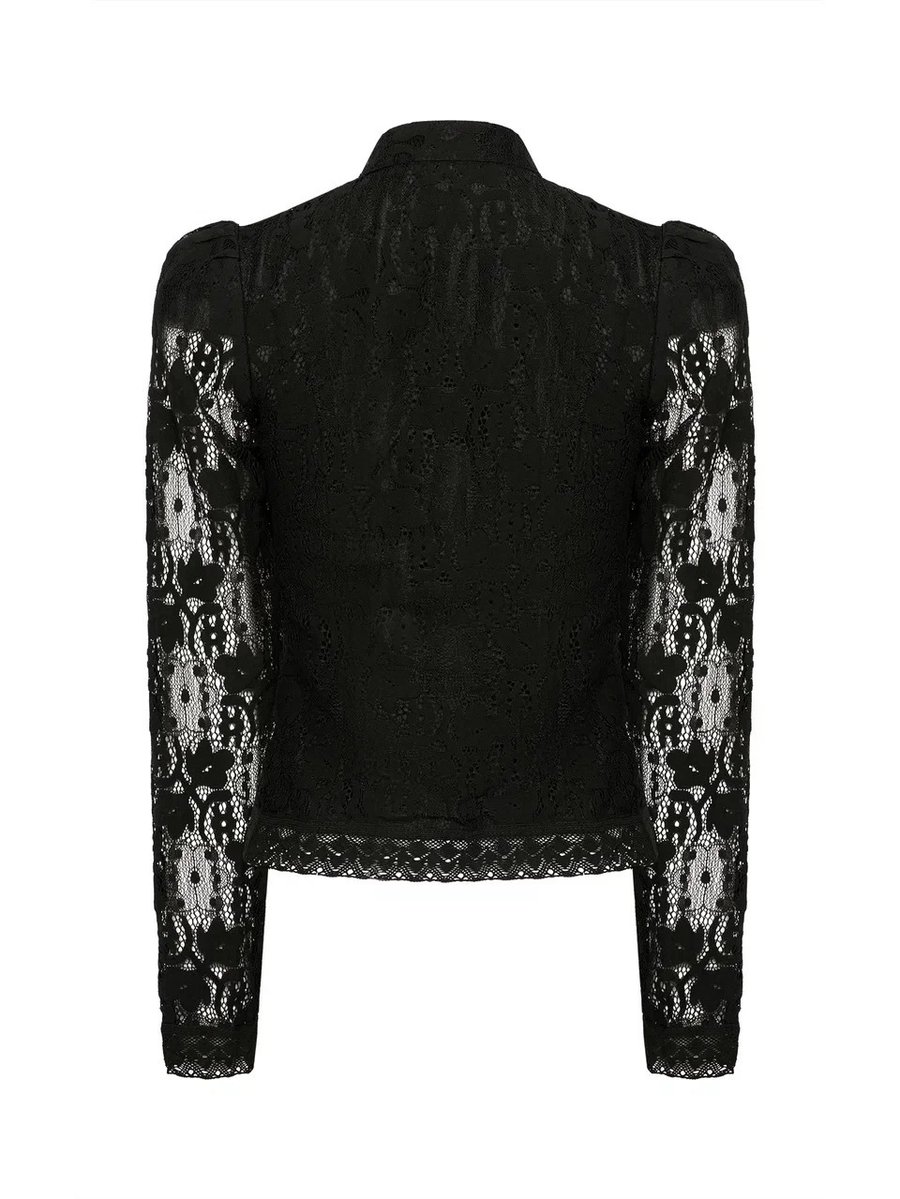 Жакет из кружева черный