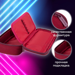 Пенал-косметичка BRAUBERG 1 отделение органайзер полиэстер 22x11 5x6 см винный