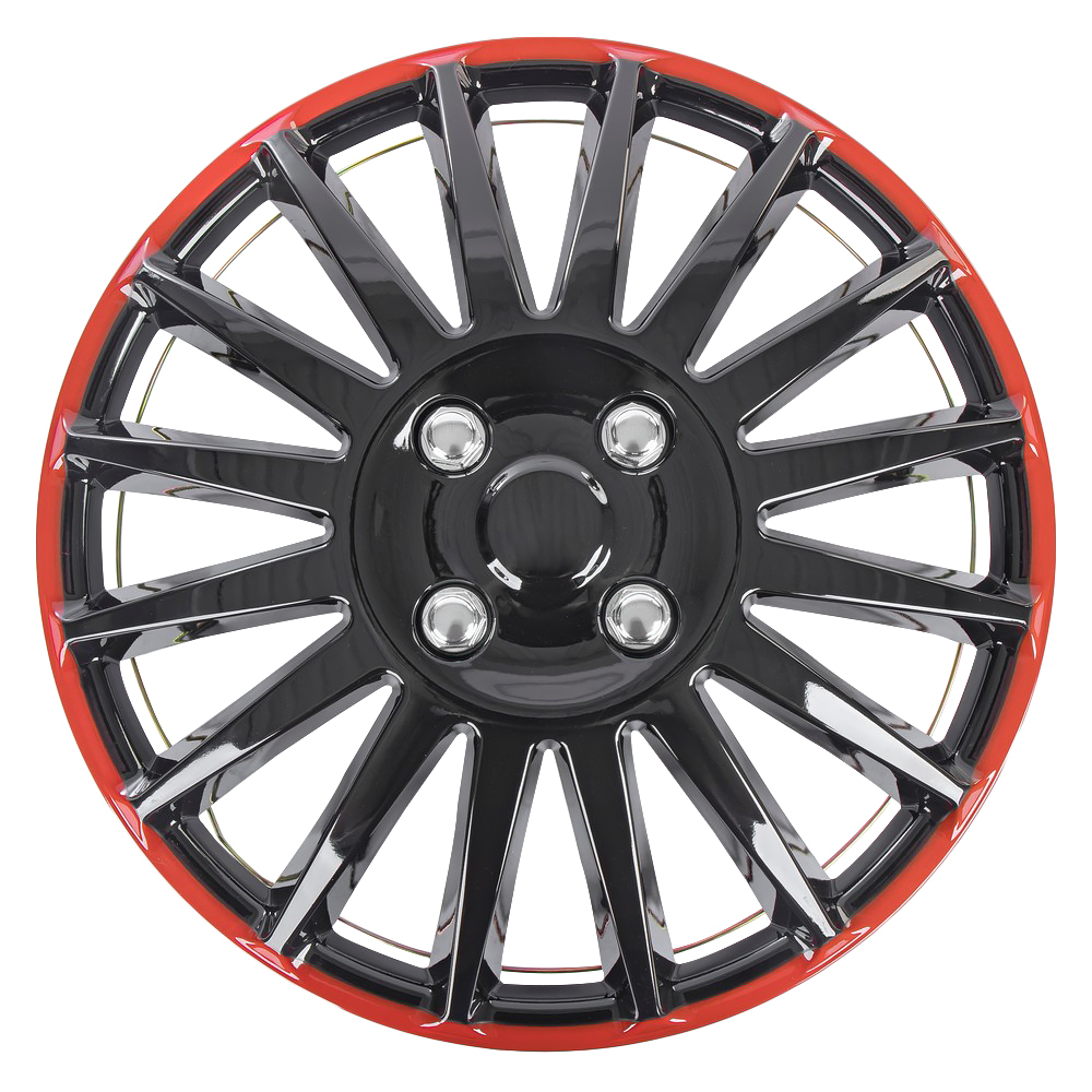 Колпаки R16 Orion 4шт (черно-красные) ABS-пластик ARNEZI A0702077