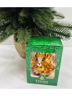 Елочная игрушка Белочка 9 см