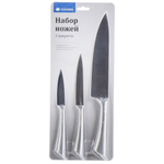 Набор ножей 3 пр, на блистере, нерж сталь, рук пласт, Daniks, Urban, Y4-8918