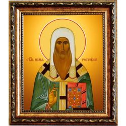 Исаия Ростовский Святитель. Икона на холсте.