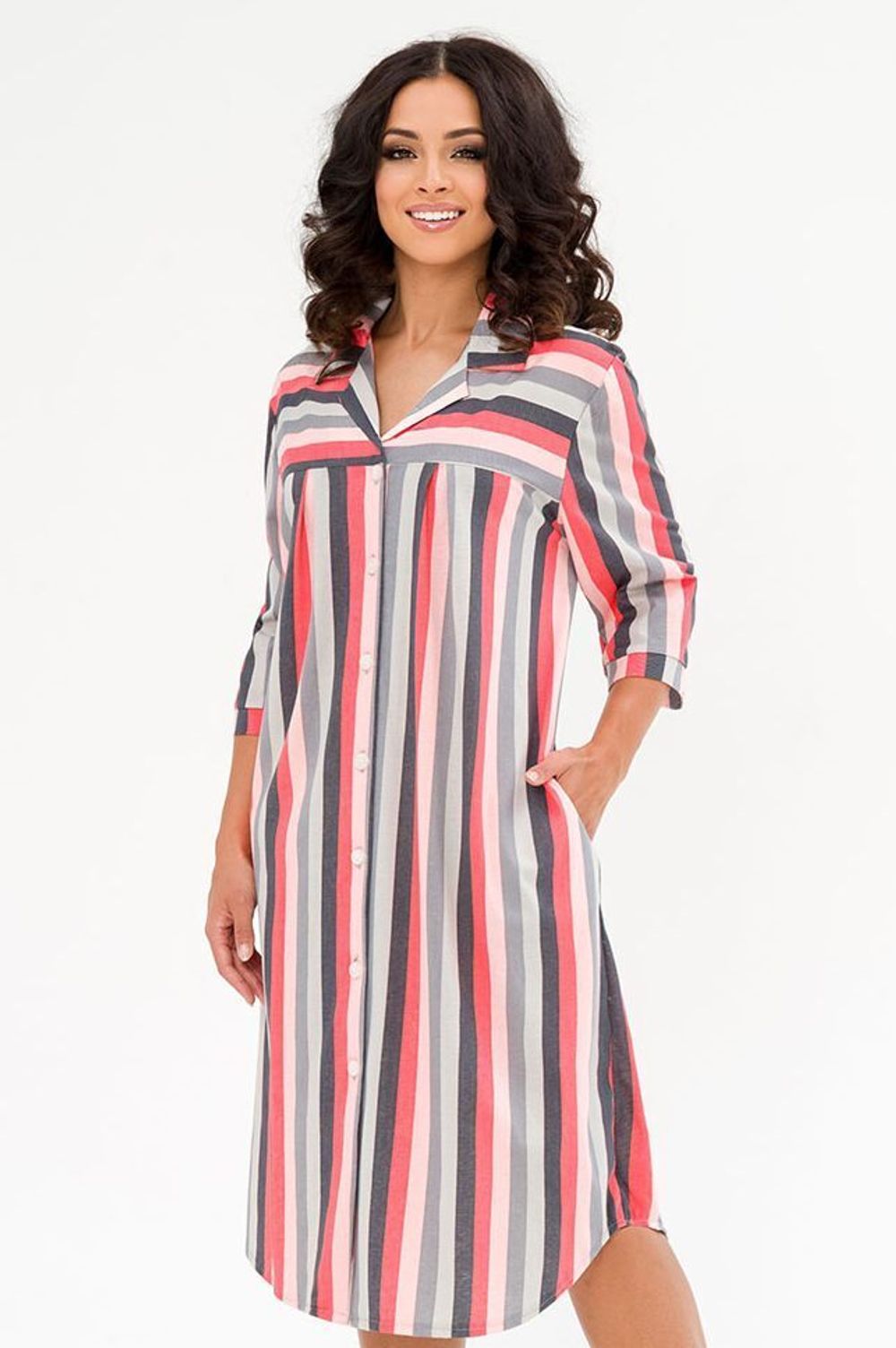 Халат-рубашка Паула (48-56) Serenada ментоловый (Акция)