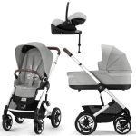 Коляска Cybex Talos S Lux SLV complete Cloud G Fog Grey Base G 4 в 1 Stone Grey с дождевиками