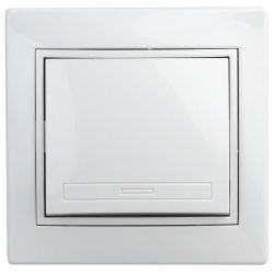 Кнопка Intro Plano 1-109-01 включения 10А-250В, IP20, СУ, Plano, белый