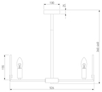 Люстра на штанге Eurosvet Marble 60158/5 латунь