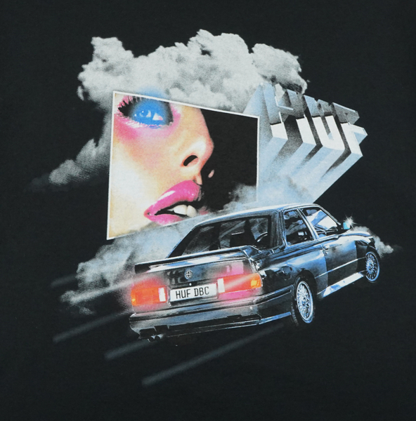 Футболка мужская HUF Triple Beam Dream артикул:TS01522 BLACK - купить в магазине Дайс