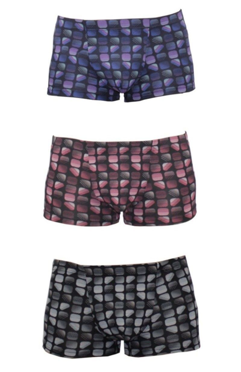 Набор из 3 мужских трусов-боксеров с принтом (Размер: XXXL) (Цвет: разноцветный)