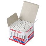 Мел белый ОФИСМАГ, АНТИПЫЛЬ, набор 100 штук, круглый, 223551