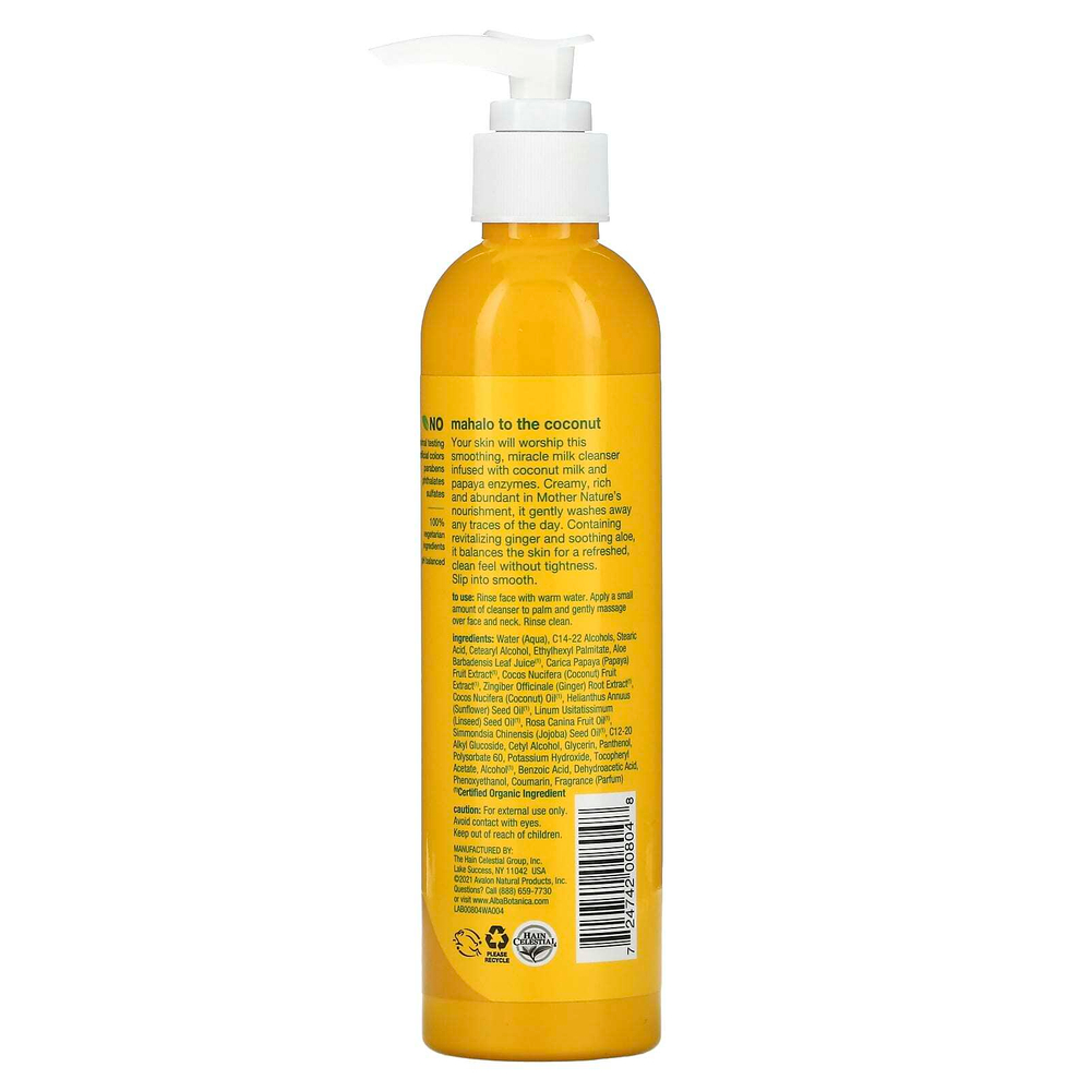 Alba Botanica, гавайское средство для умывания, с кокосовым молоком для глубокого очищения, 237 мл (8 жидк. унций)