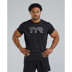 Футболка мужская TYR MEN'S AIRTEC TEE BIG LOGO SOLID/HEATHER - T44000-001