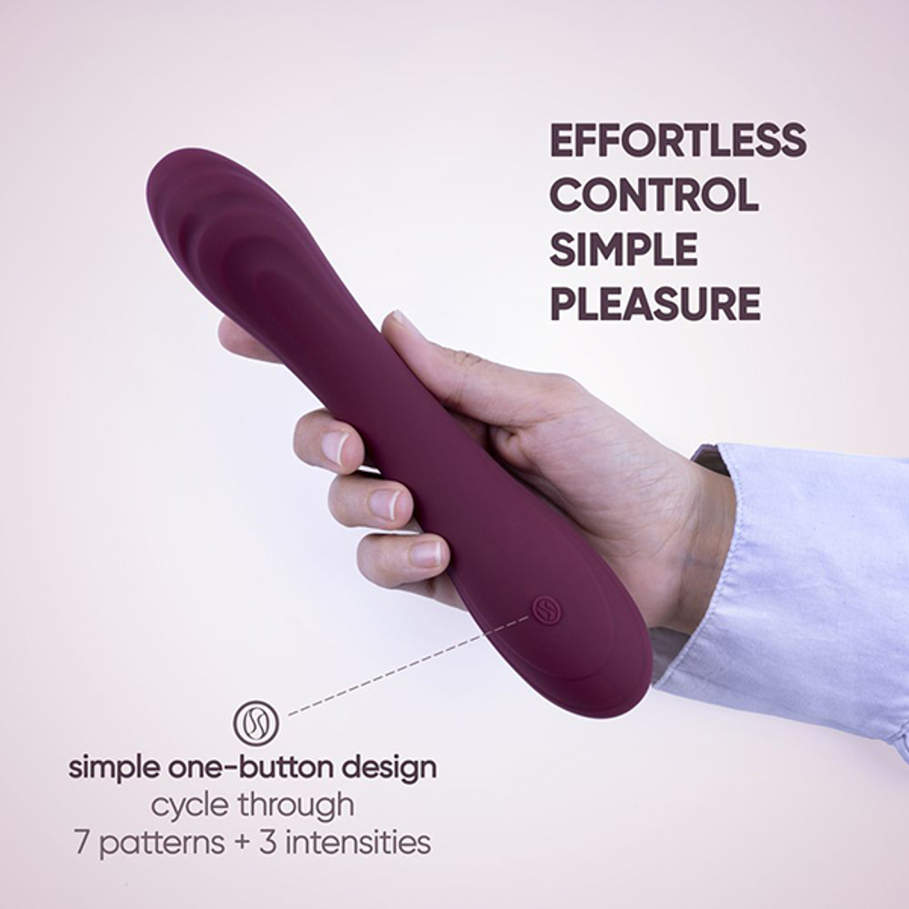 Фиолетовый изогнутый вибратор 20,3см для стимуляции зоны G Selove CurveRush Precision Power for Your Sweetest G-Spot Purple