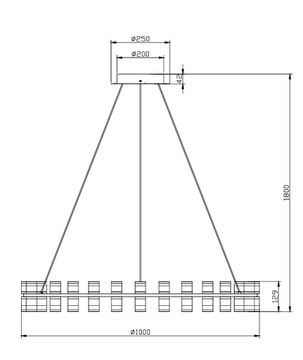 Подвесная люстра 45W 4000K 4323-15P золото матовое Jongleur Favourite