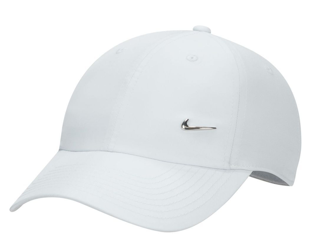 Теннисная кепка Nike Dri-Fit Club Unstructured Metal Swoosh Cap - pure platinum/metalic silver