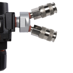 WDK-82MV Распределитель V-образный пневматический, 2 быстроразъемных EU соедения 1/4", вход с резьбо