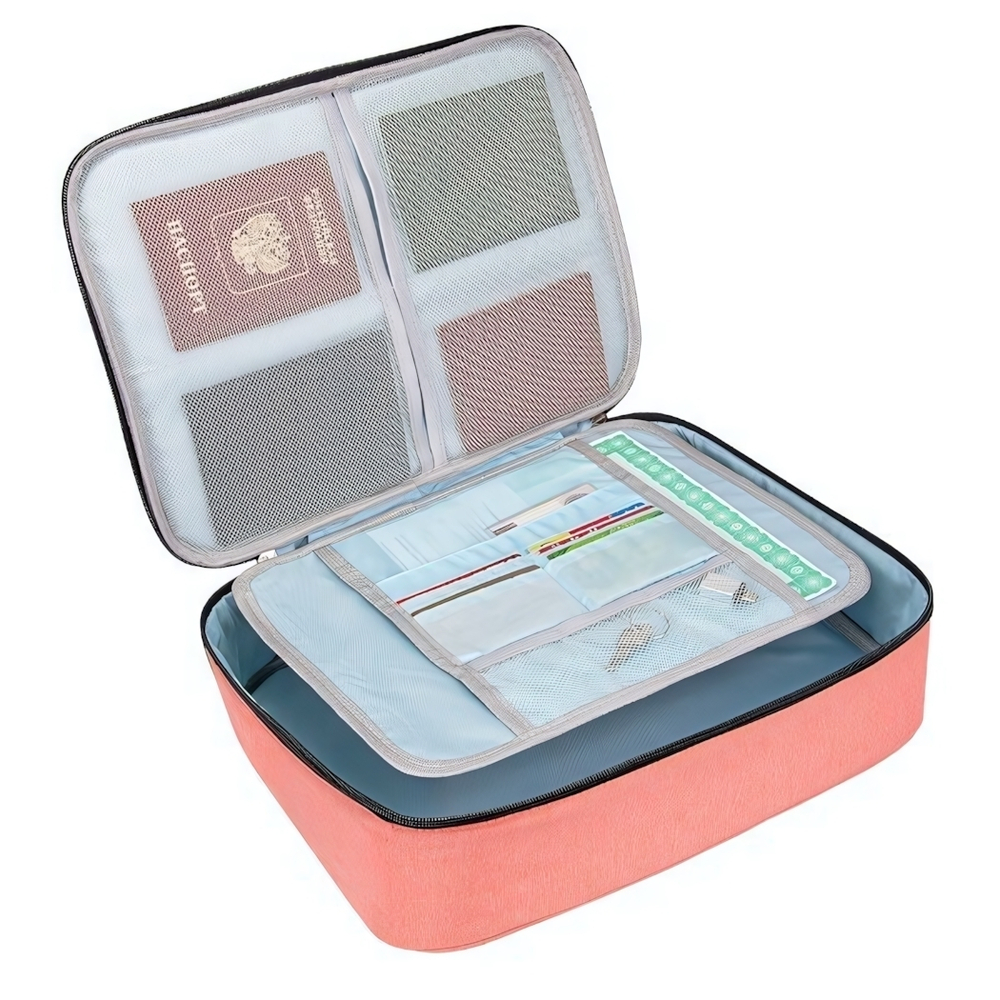 Органайзер для хранения документов "Домашний офис" Д370 Ш270 В100, коралловый