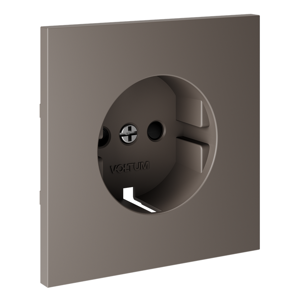 Накладка для розетки с заземлением и защитными шторками, S70 (капучино)