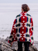 Палантин теплый с орнаментом Навахо