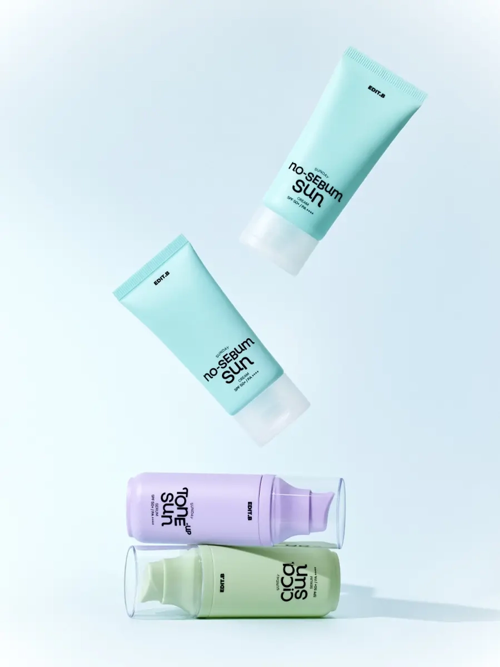 Edit.B Освежающая солнцезащитная сыворотка SPF50 Sunday Tone-Up Sun Serum 55 мл