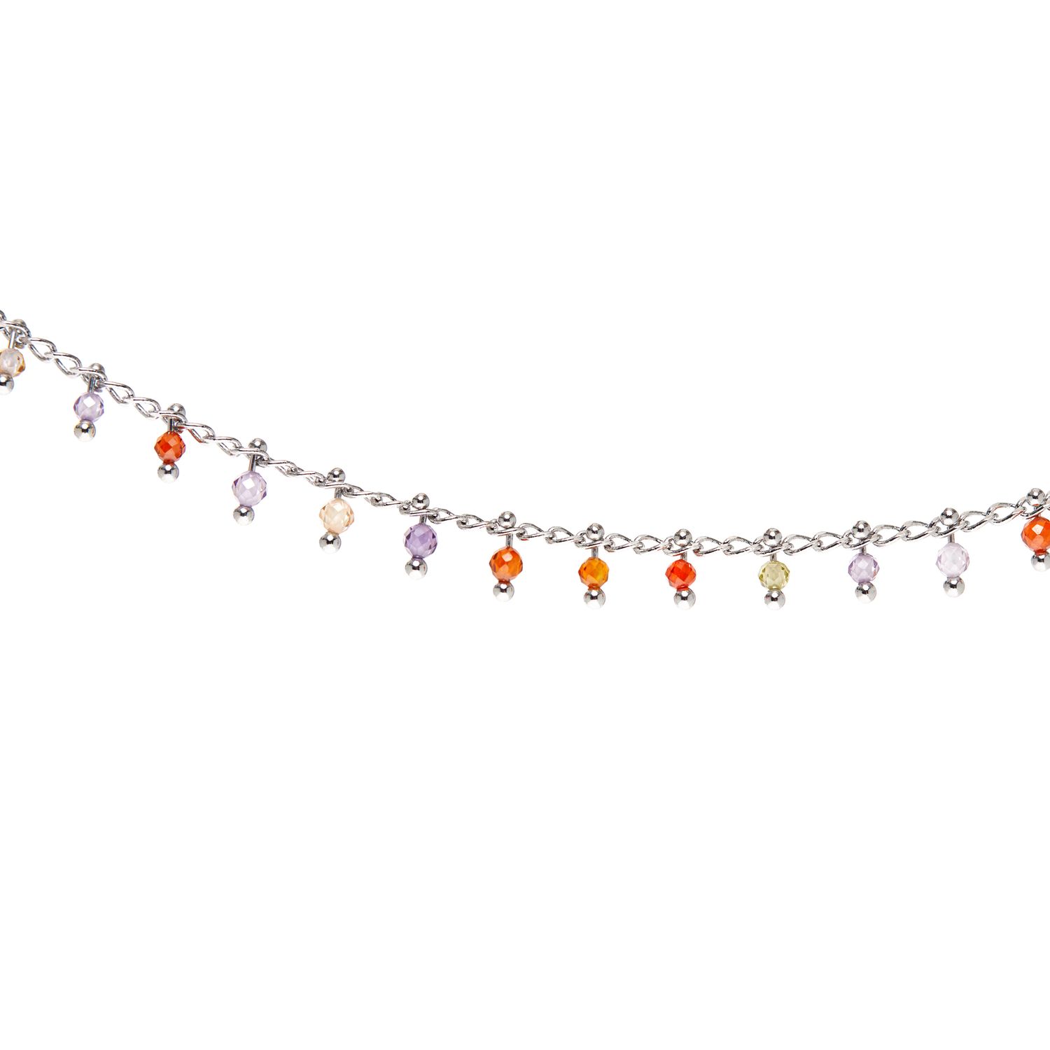 Колье Multi Quartz Chain Necklace – Silver