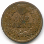 1 цент 1906 год. США. Голова индейца. Бронза VF+