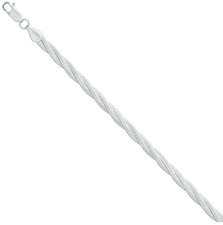 Цепь “Коса из 3 цепочек с алмазной гранью”