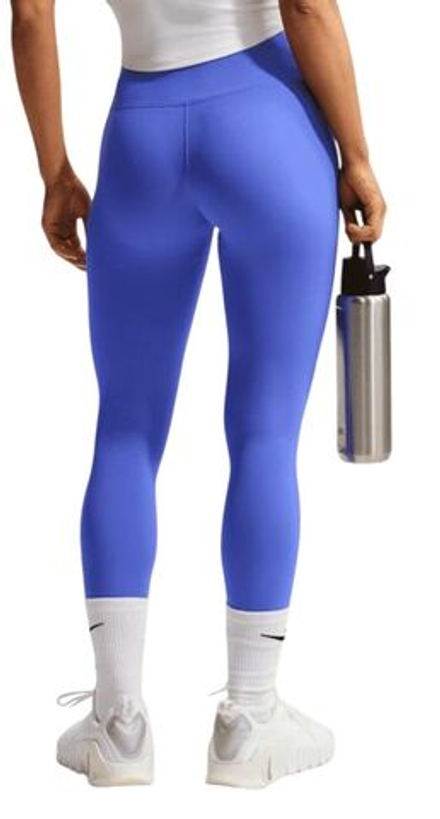 Леггинсы Nike One Seamless Front High Waisted Full Length - sapphire/white