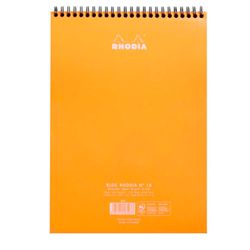 Тетрадь Rhodia Classic на спирали A4 в точку 80 гр оранжевая (18503C)