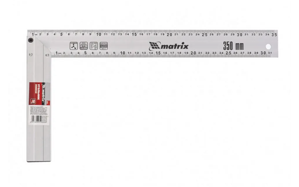 32473 Угольник, 350 мм, алюминиевый, литой  Matrix