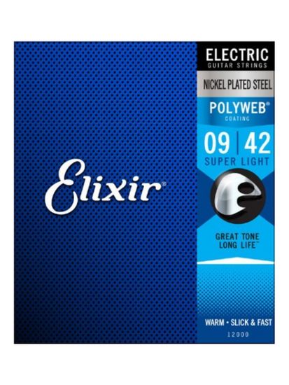 Струны для электрогитары 9-42 ELIXIR 12000 POLYWEB