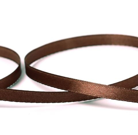 Лента атласная 6 мм ( 1/4 ") , №154 т.коричневый