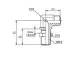 Соединение PD90 D25 ORFS 1.7/16 переборочное