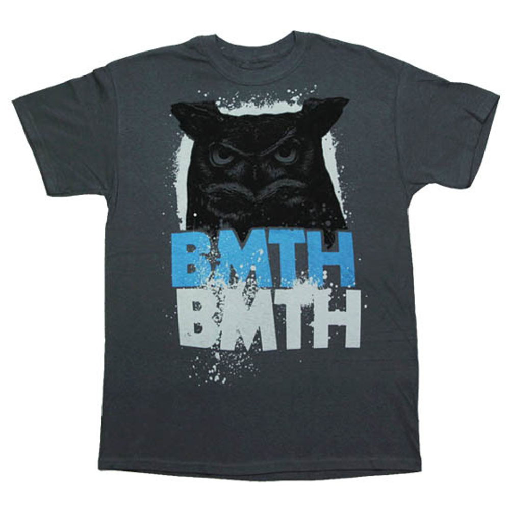 Футболка Bring Me the Horizon ( BMTH сова ) серая