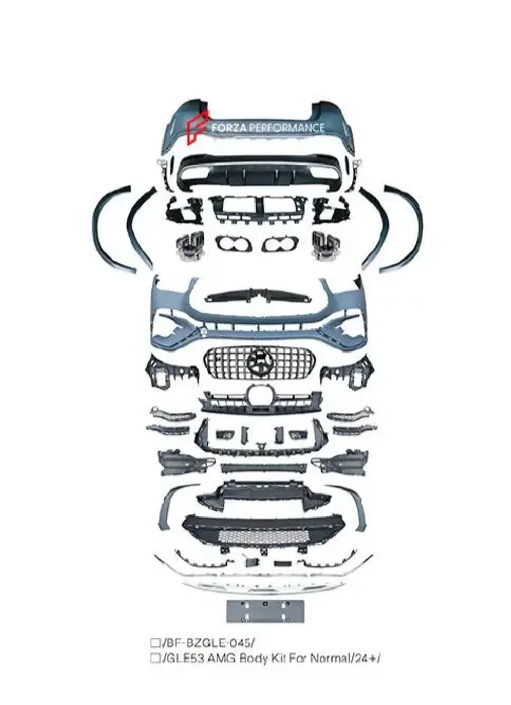 Обвес переделка Mercedes-Benz GLE W167 Рестайлинг 2023+ в AMG GLE53 W167 Рестайлинг 2023+ Мерседес Бенц ГЛЕ класс