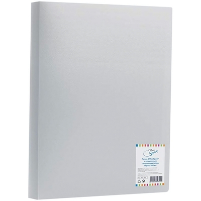Папка с пруж. скоросшивателем 15мм. 500кмк, серая (Спейс)