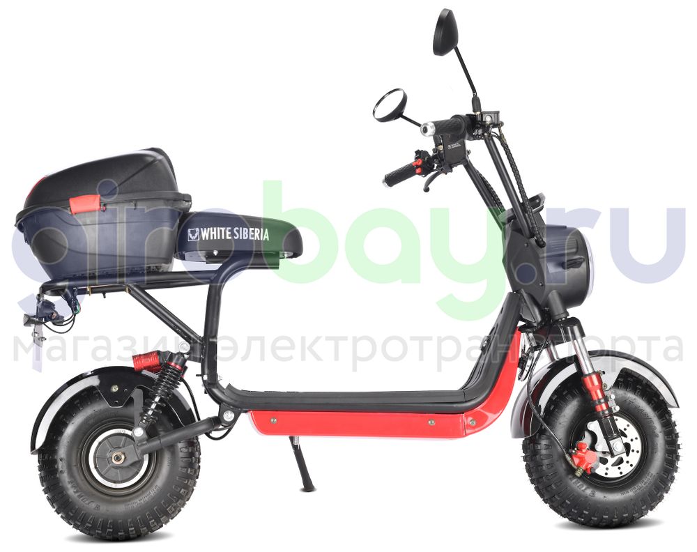 Электроскутер WHITE SIBERIA MINI R 1200w 2.0 - Черный фото 5 фото №7