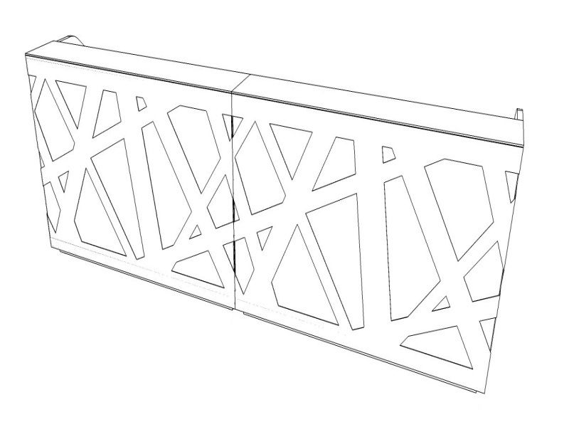 Стойка рецепции прямая с LED подсветкой