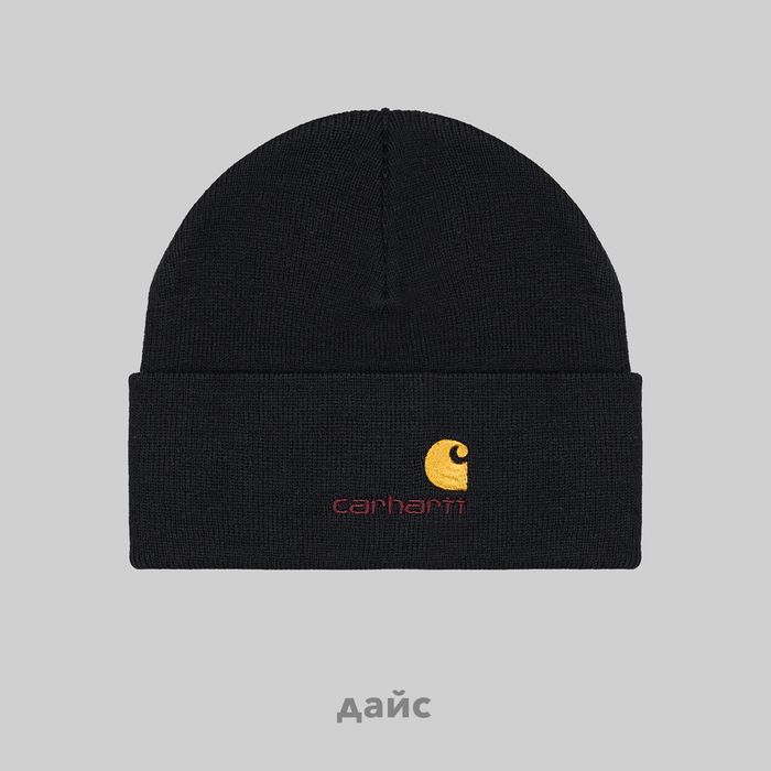 Шапка Carhartt WIP American Script Beanie артикул:I034235_black - купить в магазине Дайс