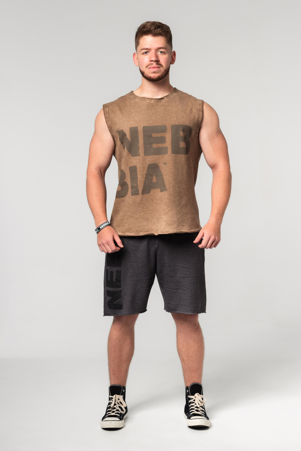 Майка WASHED-OFF TANK TOP BEASTIN' 361 Светло-Коричневый