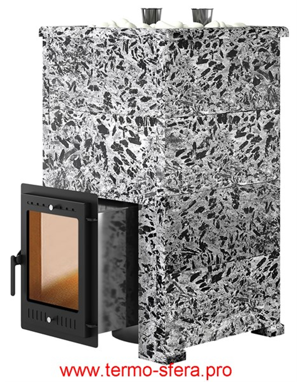 Печь для бани Эверест "Steam Master 60 INOX" Пироксенит Элит, S-40