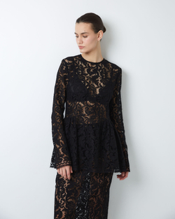 Топ из кружева Рьешар Мареско черный