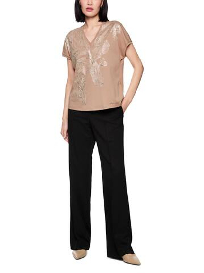 Marc Cain Футболка с металлизированным принтом